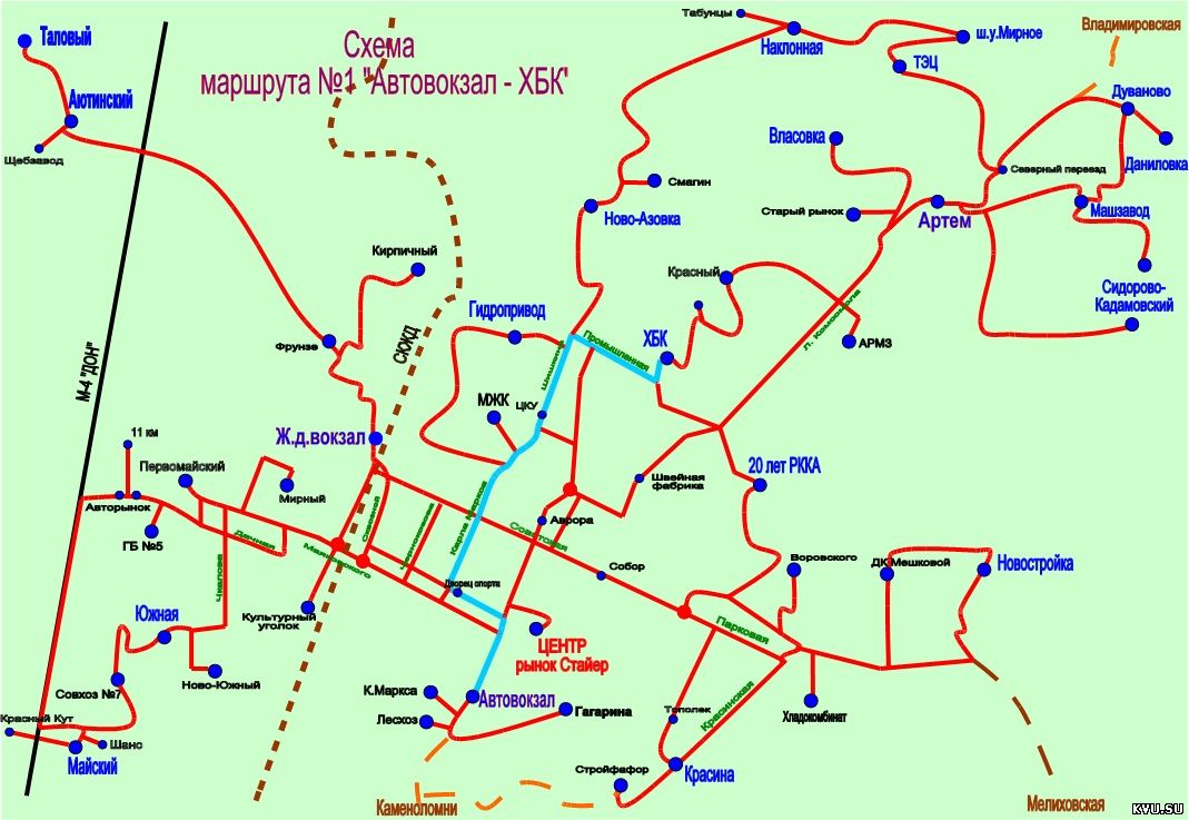 Карта таловая с улицами и номерами